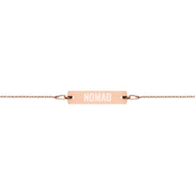 "Nomad" Engraved Silver Bar Chain Bracelet