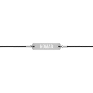 "Nomad" Engraved Silver Bar String Bracelet